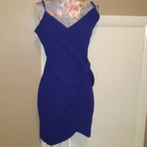 Almost Famous Blue Wrap Dress XL
